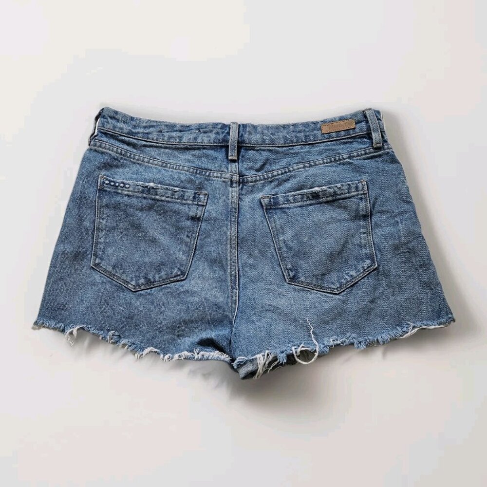 BLANKNYC Womens Short 32 Blue The Barrow High Rise Vintage Look Distressed Beach - Picture 2 of 15